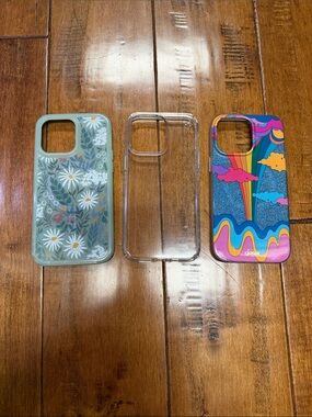Assorted Floral, Clear and Rainbow Graphic iPhone 14 Pro Max Cases - Multi-Color